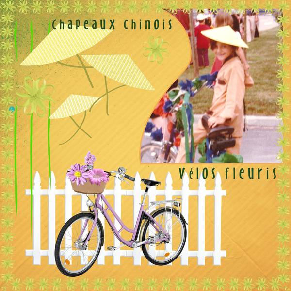 Sandrine 10 ans à vélo.