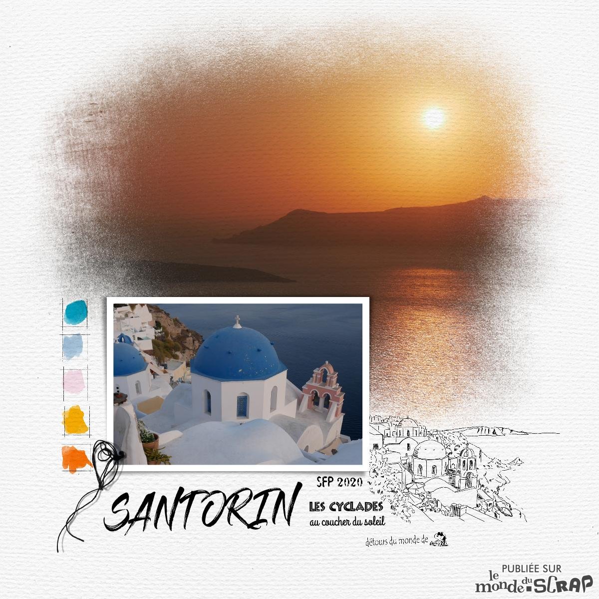 Santorin Coucher soleil