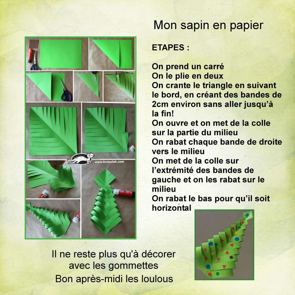 sapin en papier