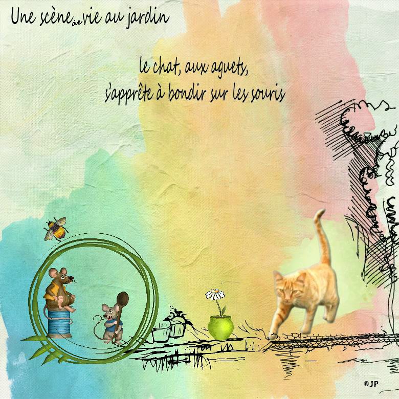 scène de vie au jardin