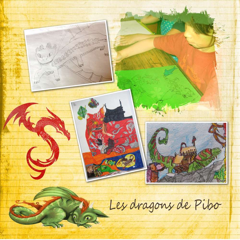 scraptober 12 dragon