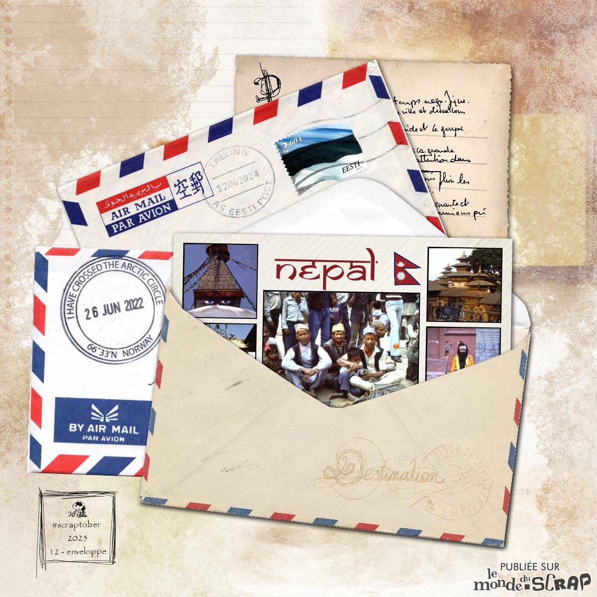 Scraptober # 12 Enveloppe