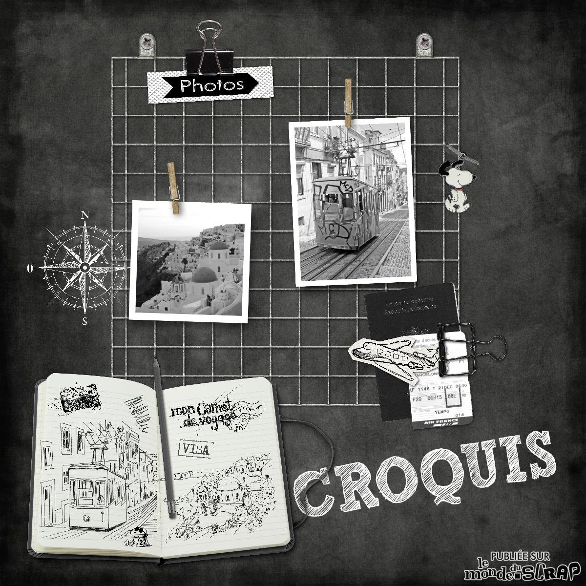 Scraptober 12 noir & blanc