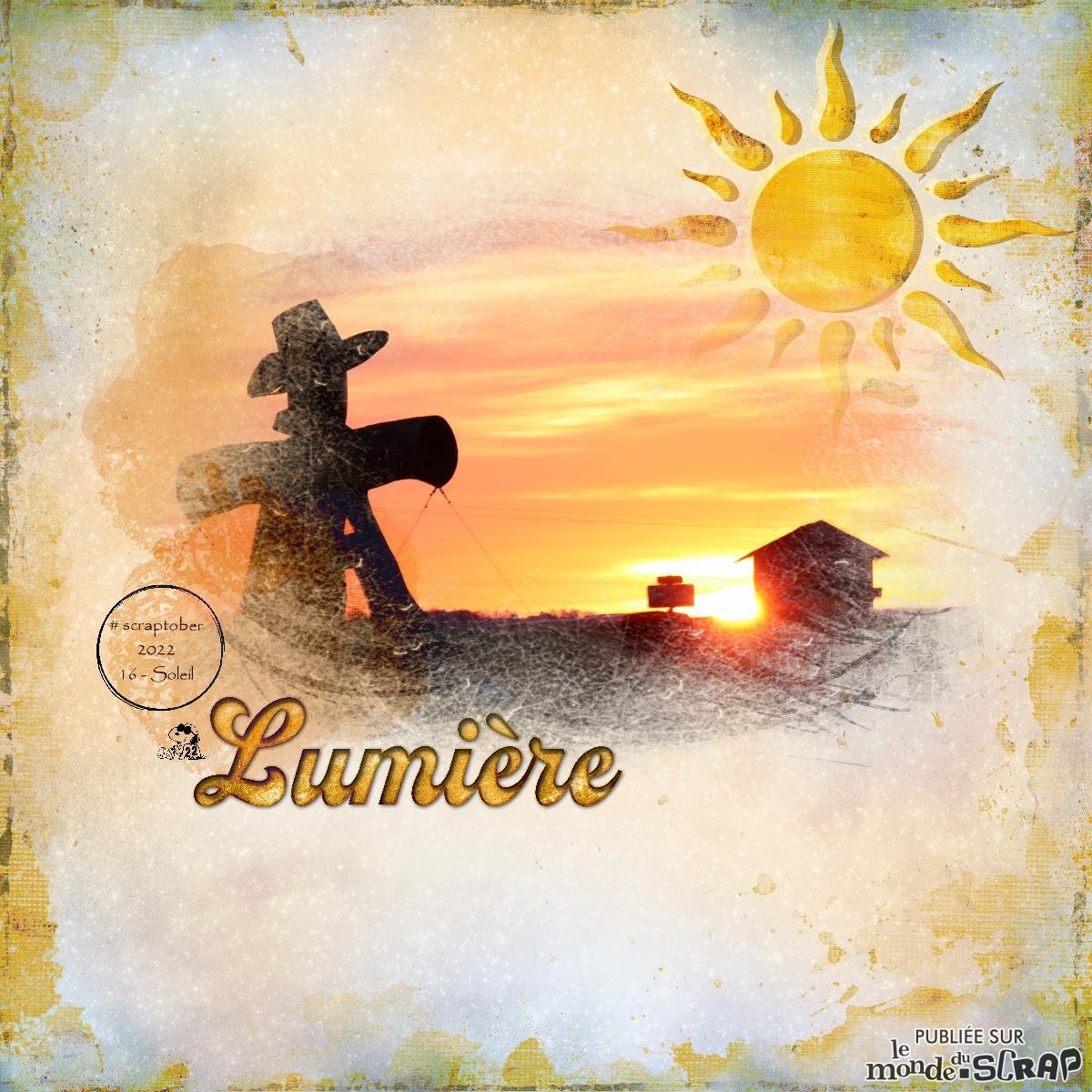 Scraptober - 16 - Soleil