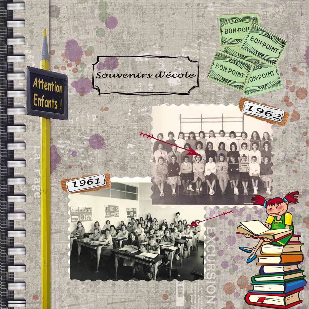 Scraptober - 2 Ecole