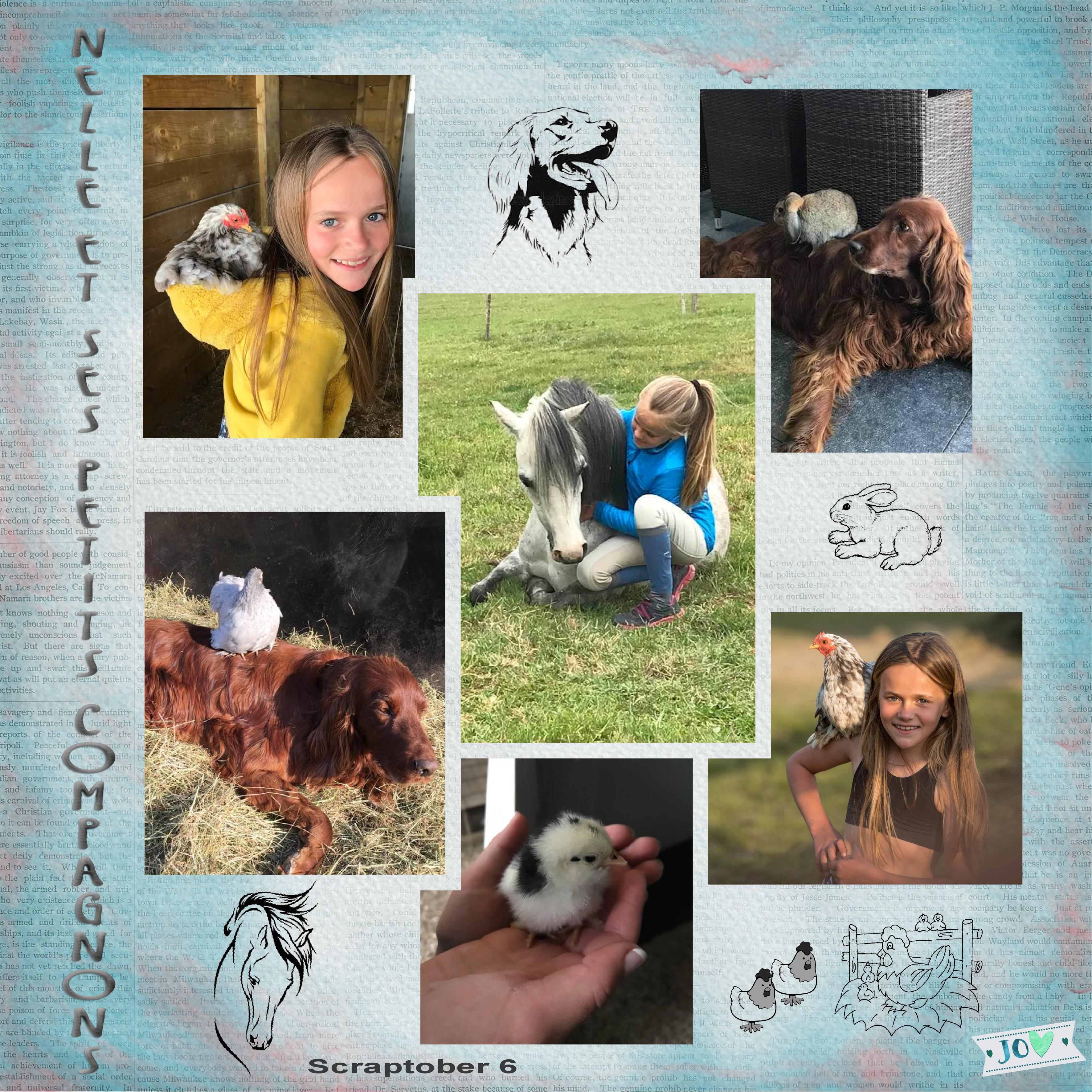 scraptober 2020#6 animaux