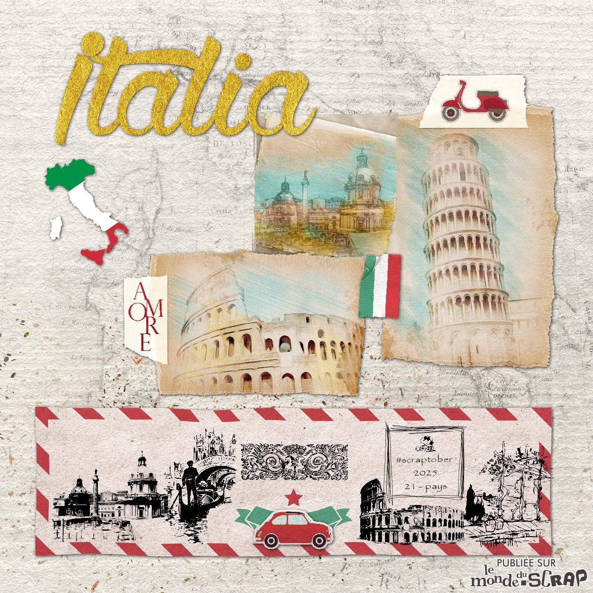 Scraptober #21 - Pays