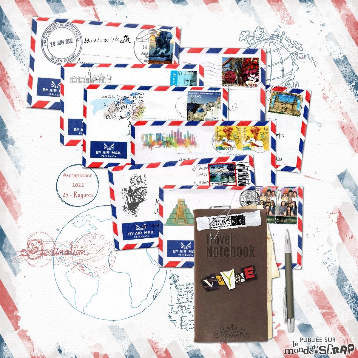 Scraptober 25 - Rayures