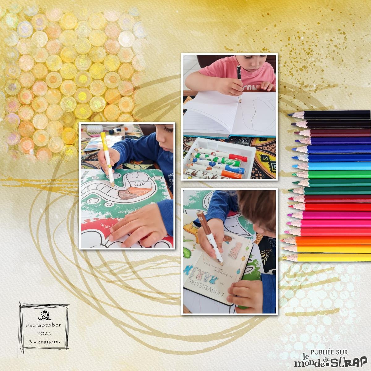 Scraptober #3 Crayons