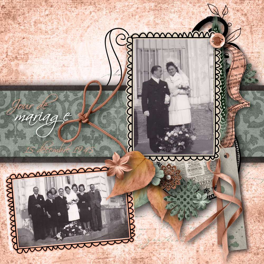 Scraptober -  mariage