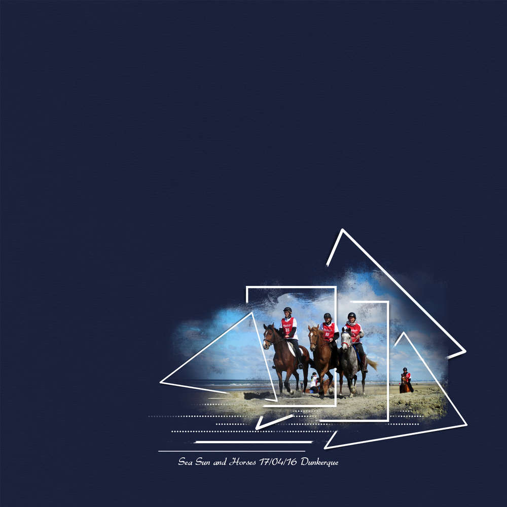 Sea Sun and horses
