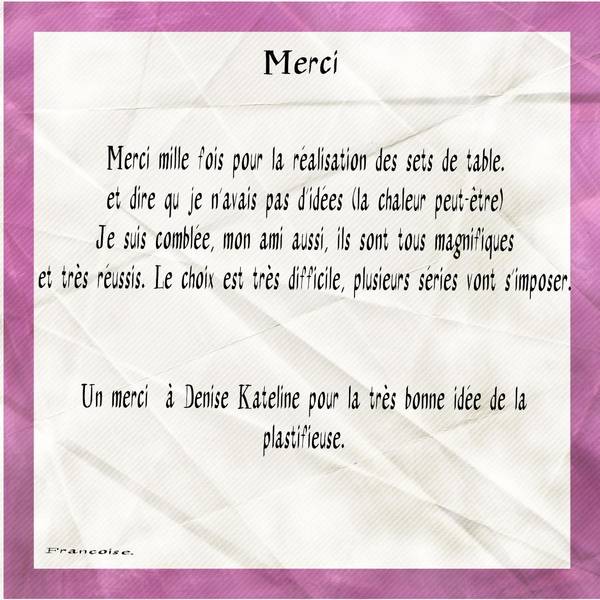 sets de table