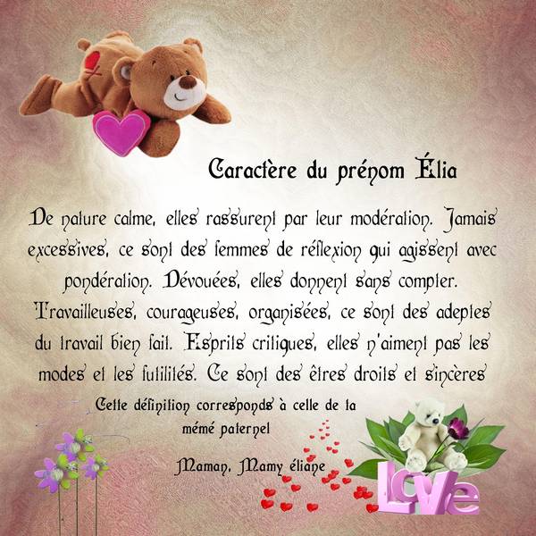 Signification du prénom elia