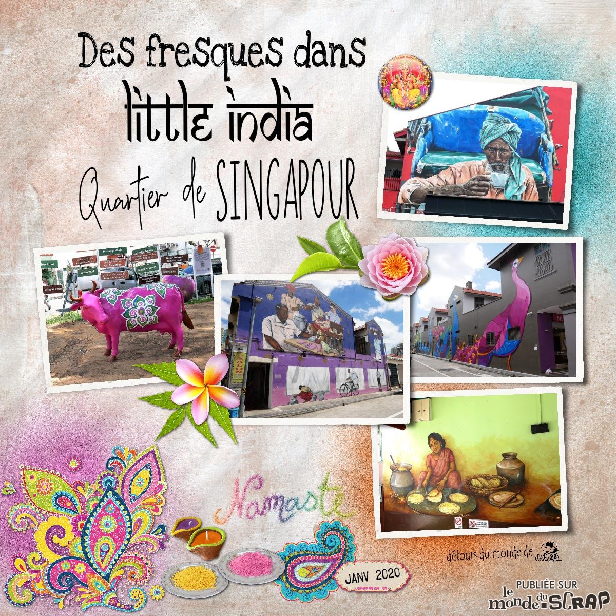 Singapour fresques Little India