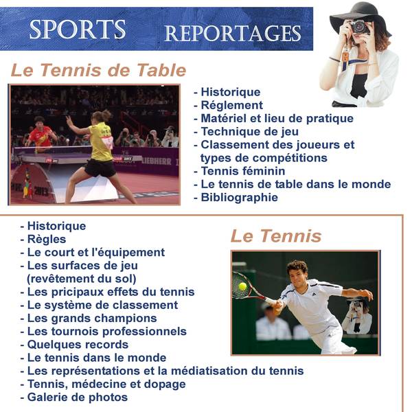 SOMMAIRE DU MAGAZINE - SPORTS  REPORTAGES