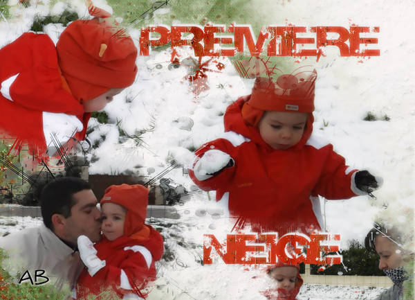 St baraing dans le Jura ....Ambre découvre que la neige ....ça mouille !!