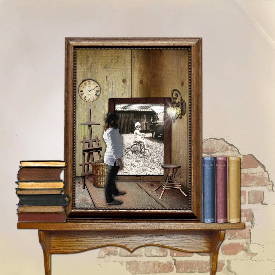 sur une étagère...