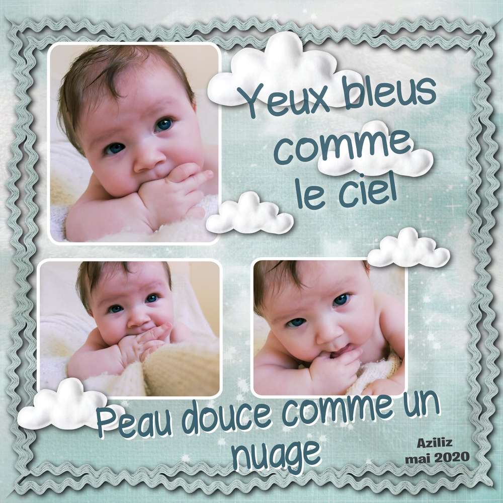 Surprise il a fallut 9 bébés pour en avoir 1 avec les yeux bleux !!