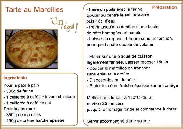 TARTE AU MAROILLES