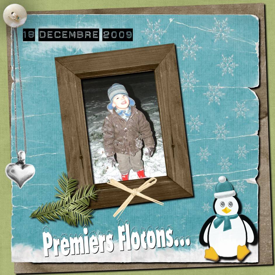 Thibaut joue à la neige