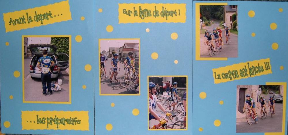 triptyque course vélo