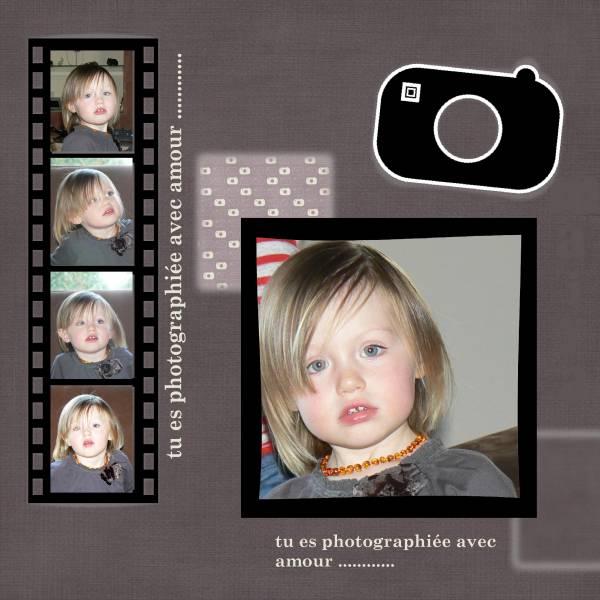 tu es photographiée avec amour