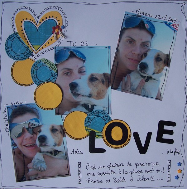 tu es très love à la plage