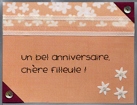 Un bel anniversaire, chère filleule !
