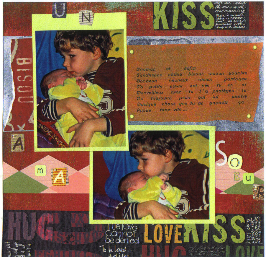 un bisou à ma soeur