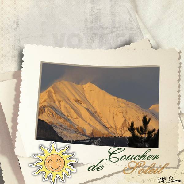 Un coucher de soleil sur les Alpes ....