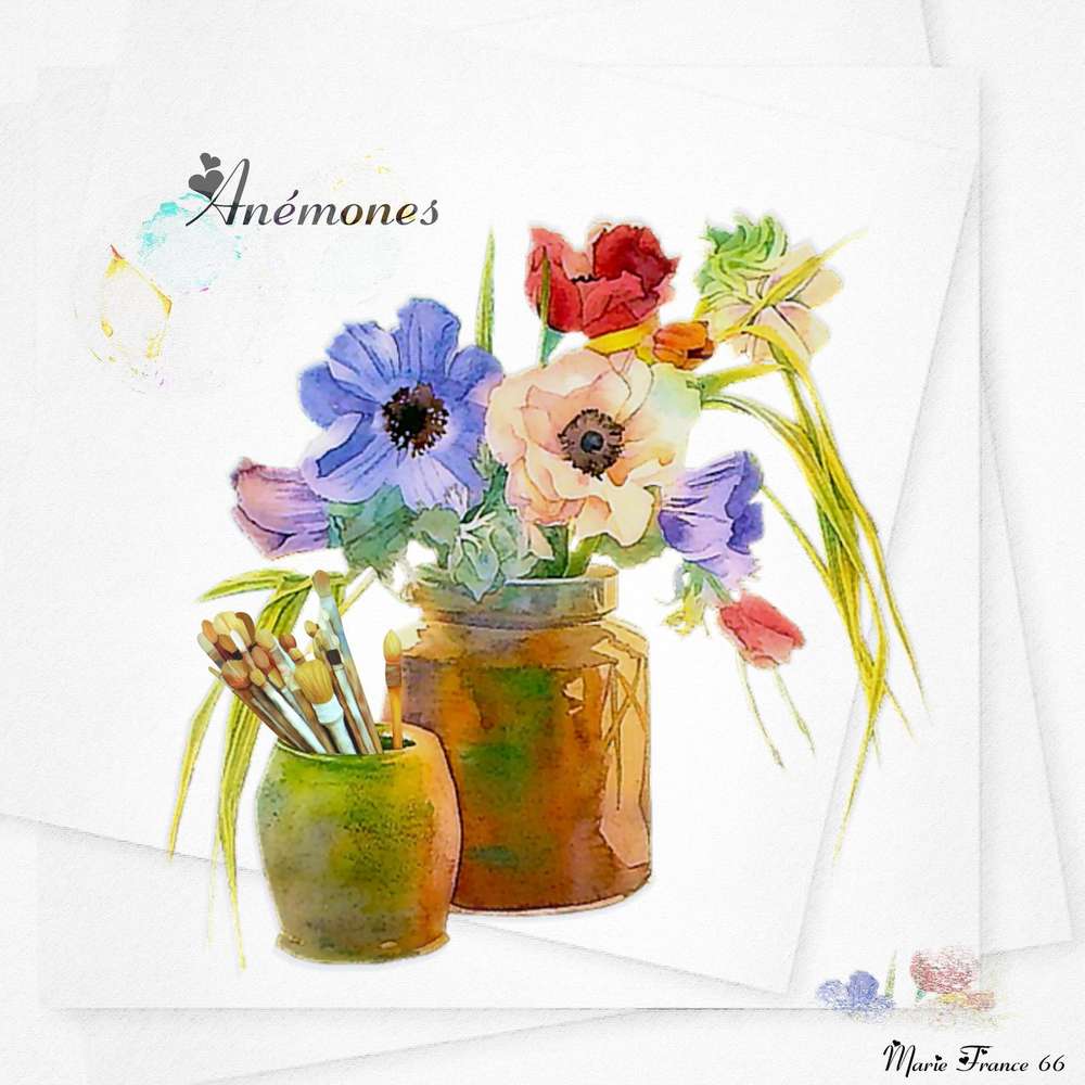 UN ESSAI  PEINTURES FLEURS