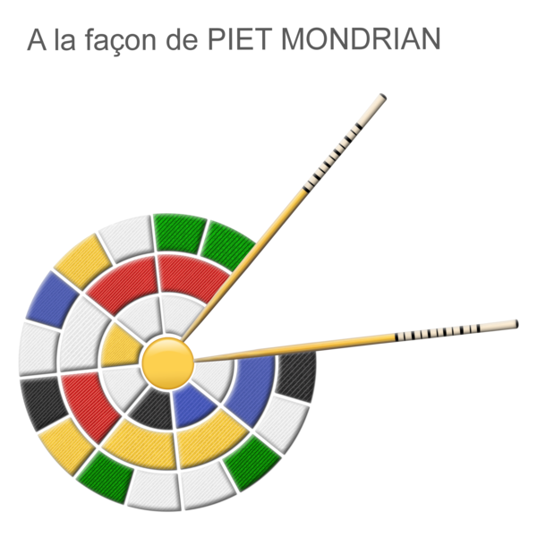 UN GRAND MERCI - EVENTAIL A LA FACON DE PIET MONDRIAN