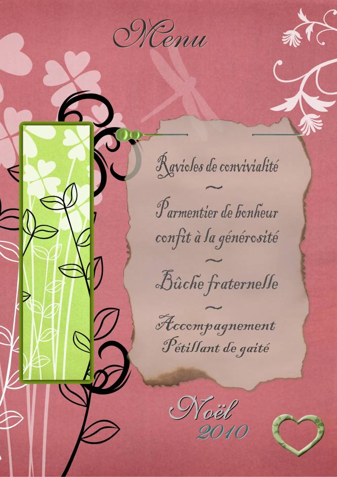 Un Menu plein d'Amour pour Noël