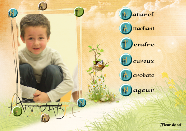 un p'tit défi "acrostiches", à vos souris  :)