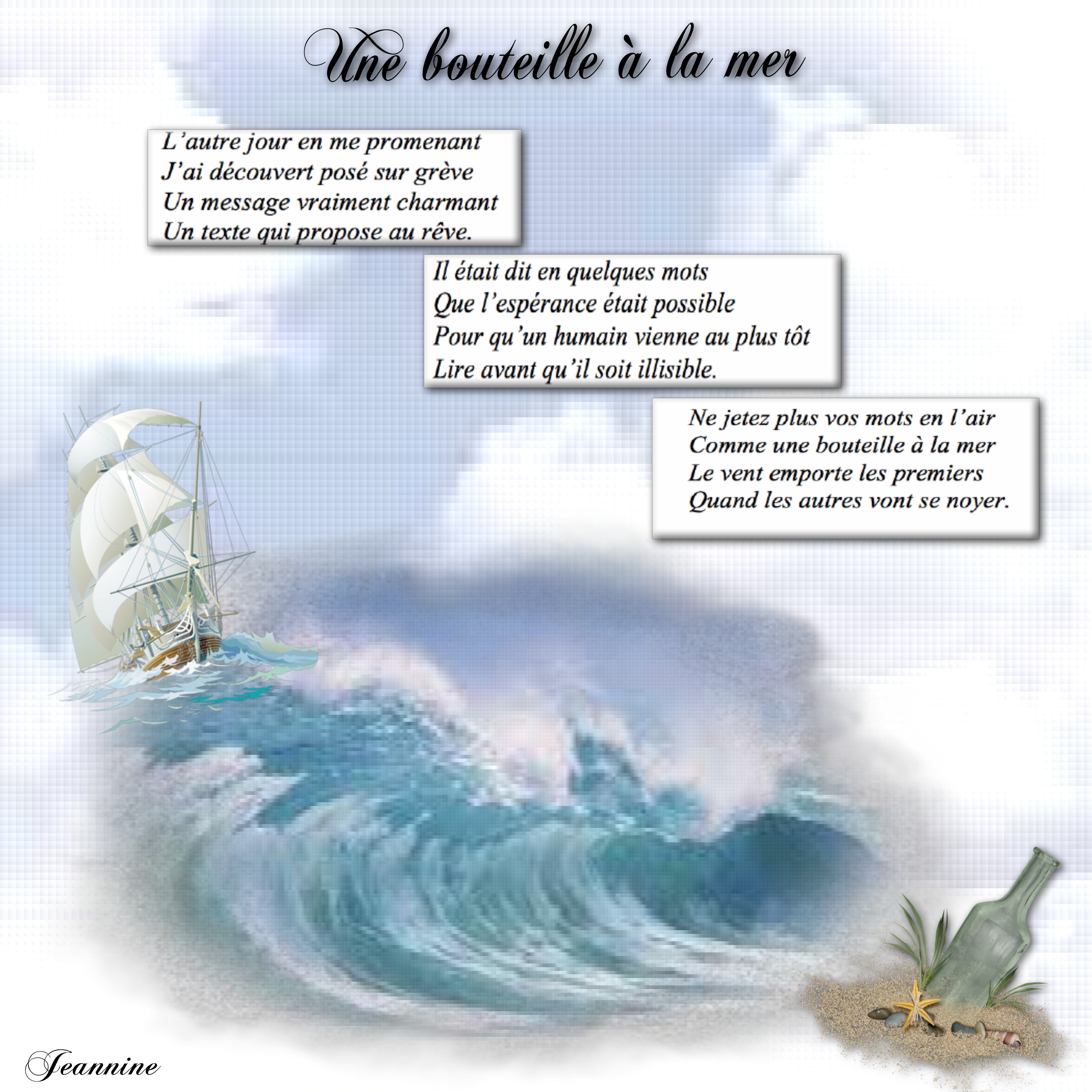 une bouteille à la mer  Jeannine