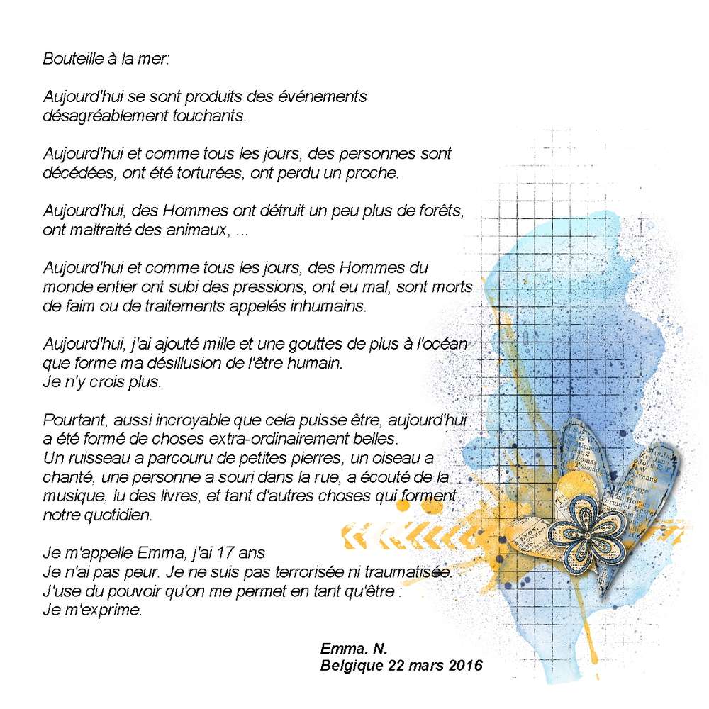 Une bouteille à la mer