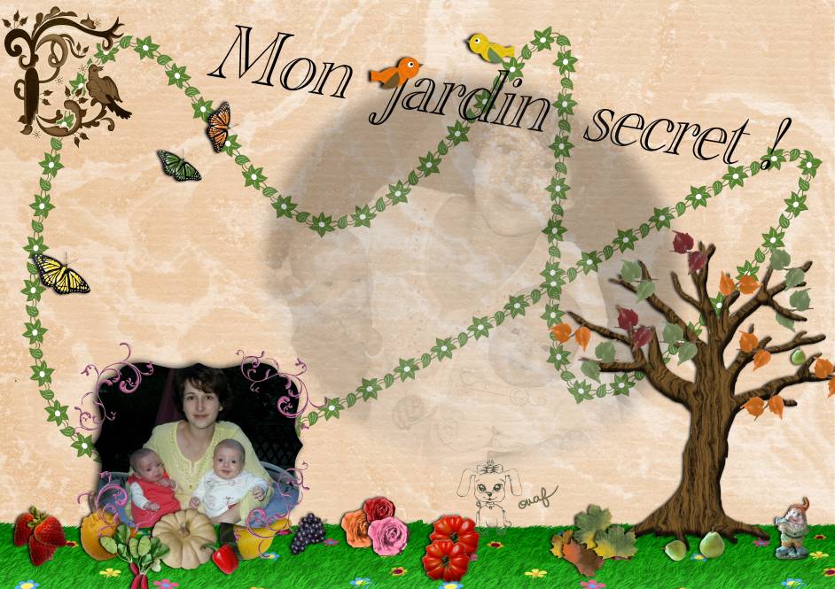 une de mes petites-filles et ses jumeaux, donc deux de mes arrière petits-e