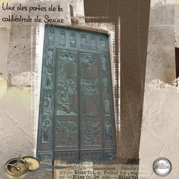 Une des portes de la cathédrale de Sienne