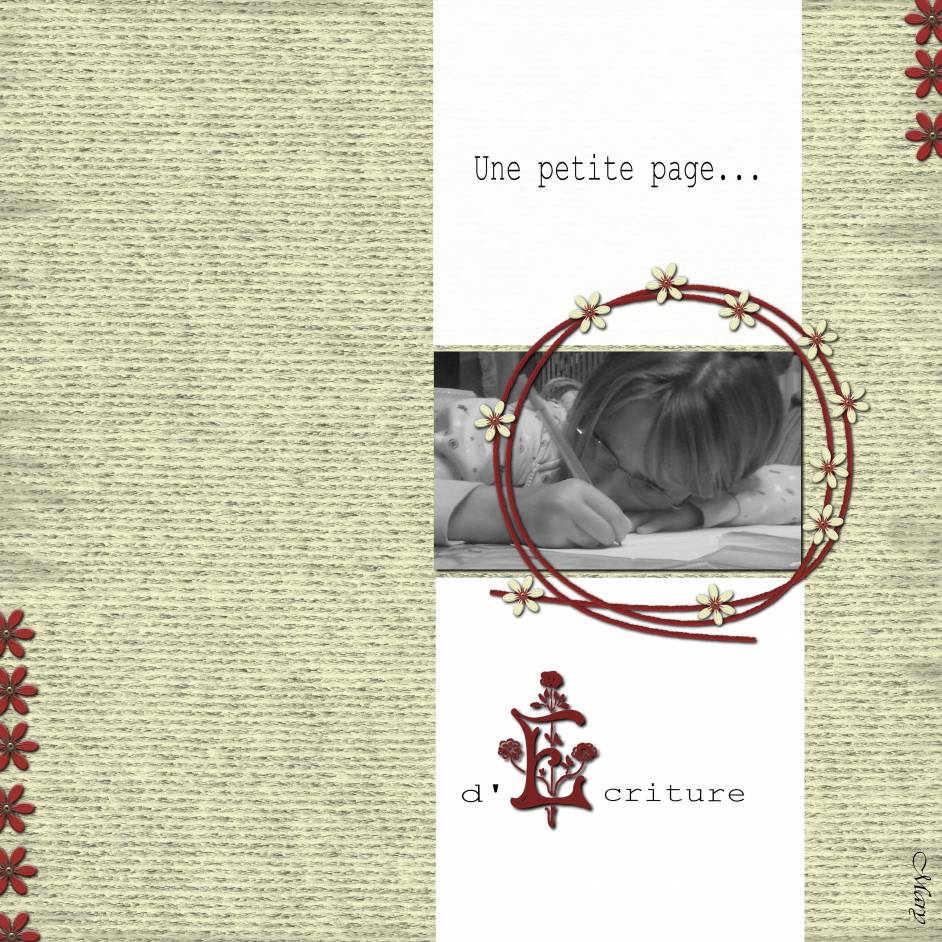 une page d'écriture