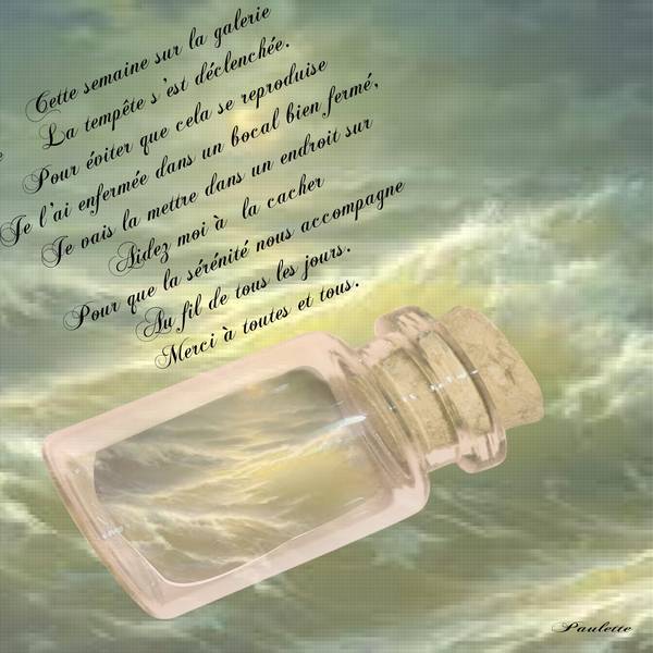 une tempête dans un verre d'eau