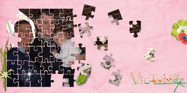 Victoire avec parrain et son tonton