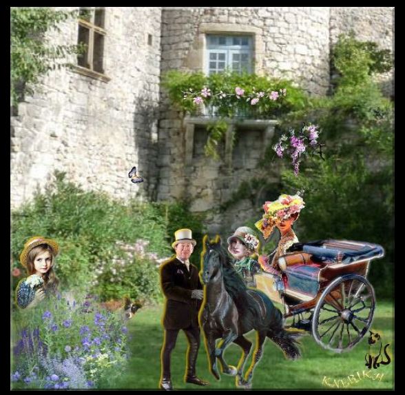 Visite au château en Dordogne. Anne Marie