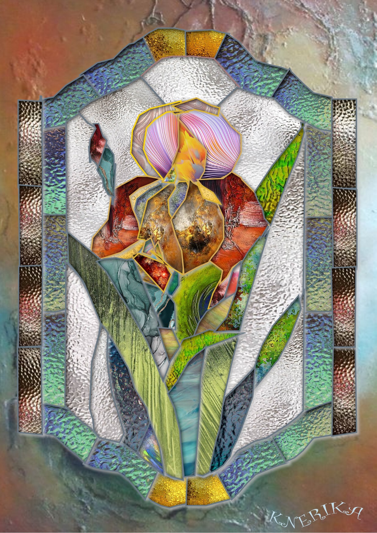 vitrail iris, Anne Marie