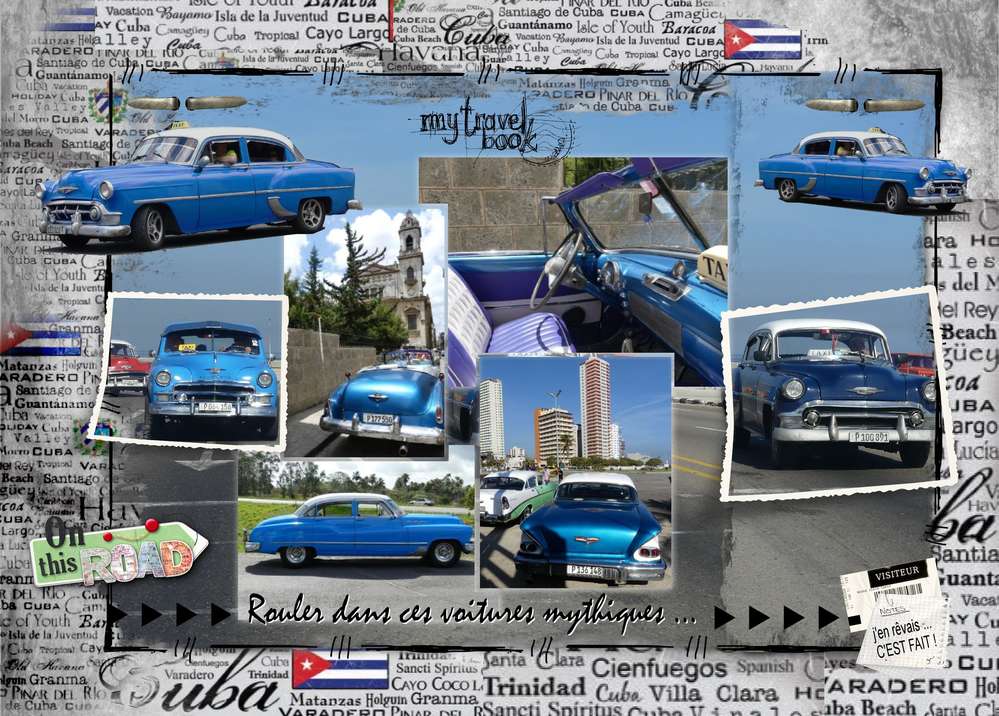 voitures cubaines bleues