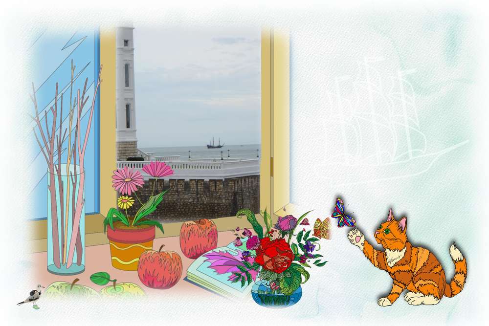 vu de la plage de Pontaillac