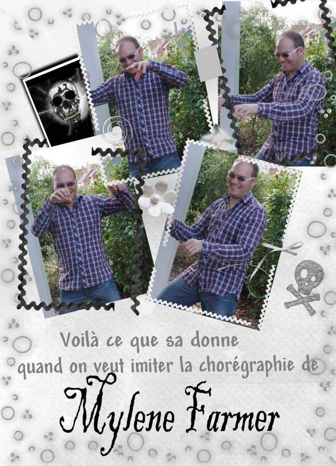 Xavier mon Beau-Frere en imitant la choré de Mylene