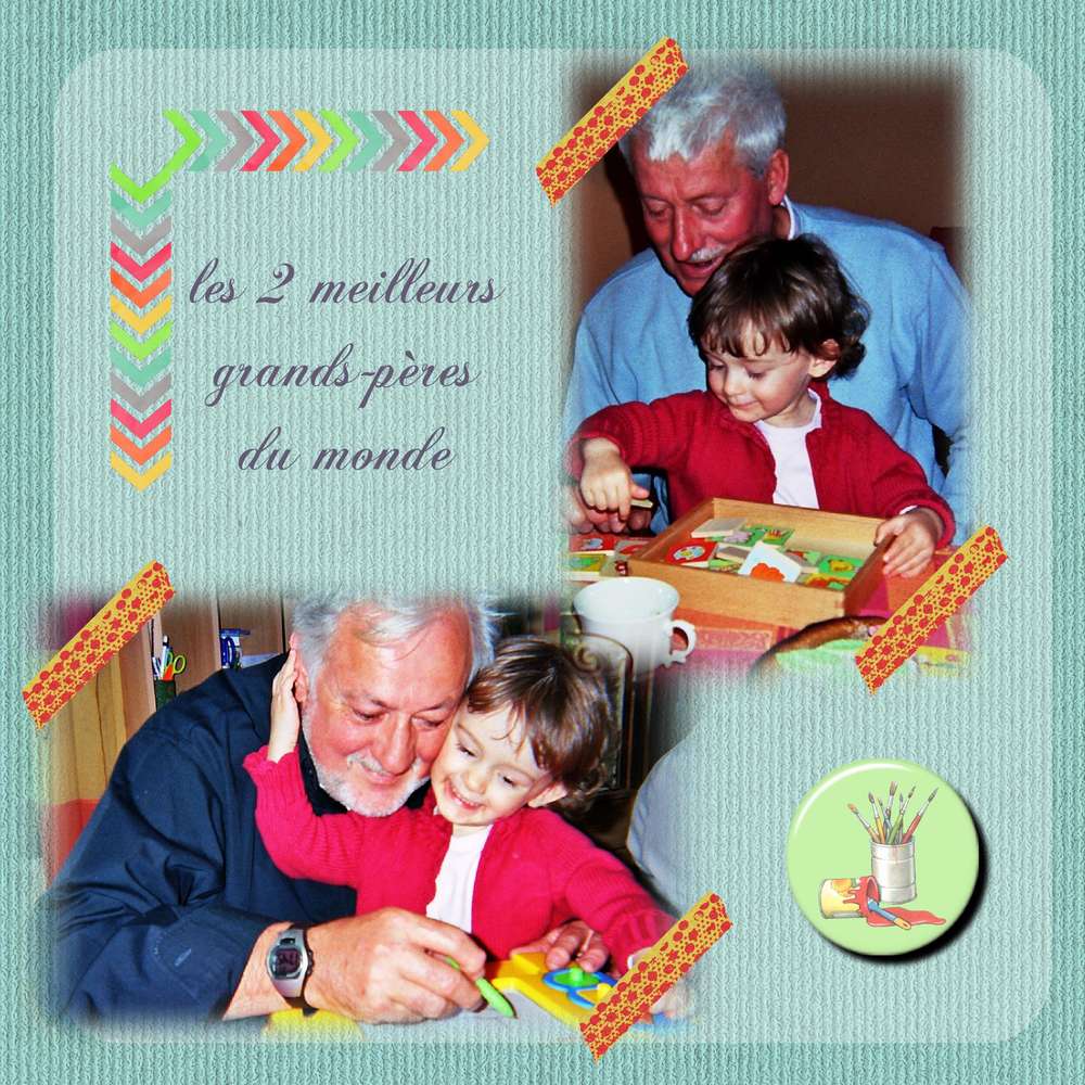 Yaël et ses deux grands-pères....